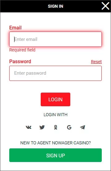 Agent No Wager Casino Sign up
