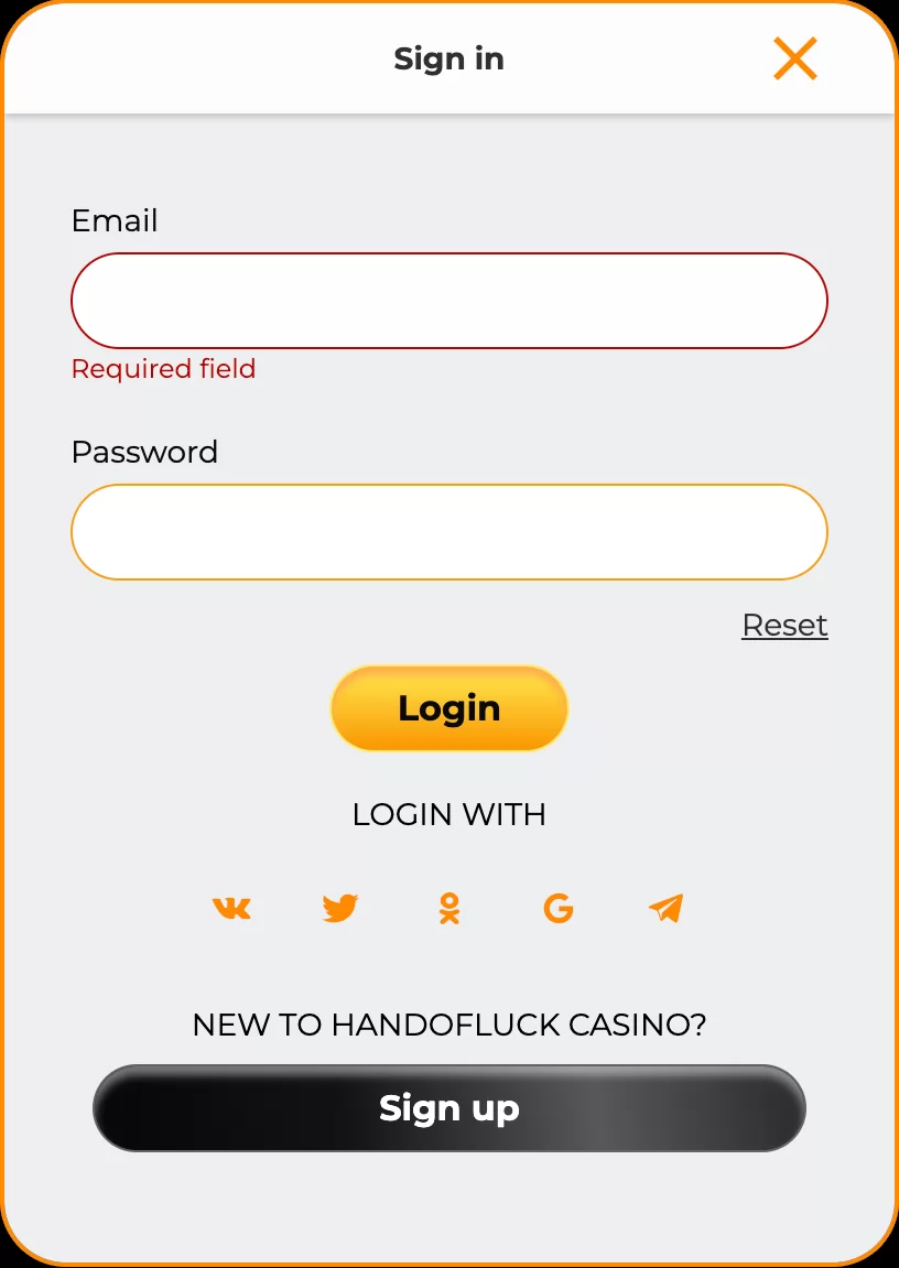 Hand of Luck Casino Sign up